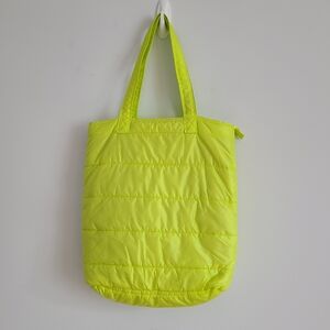 Uniqlo Neon Yellow Quilted Tote
